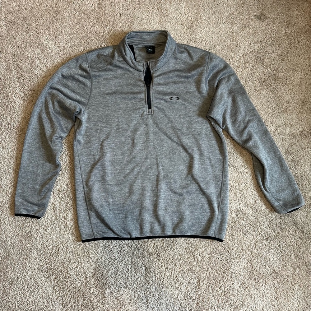 Gray Oakley Quarter-Zip Sweater